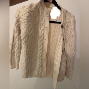 Cream Cable Knit Cardigan